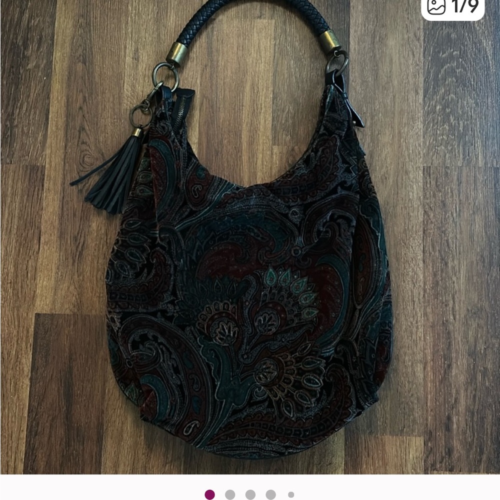 Nine West Paisley Velvet Hobo Bag - Picture 11 of 11